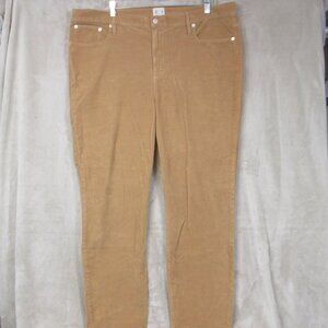 J.Crew Pants Womens 35 Tan Brown Vintage Slim Straight Corduroy Cropped Stretch